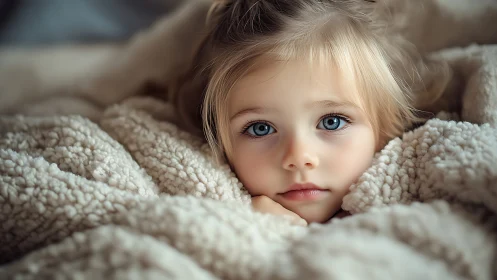 Photorealistic portrait of young child displaying intricate facial details rendered with high-fideli