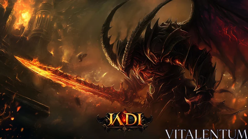 Hellfire monarch carves burning sigils across the sky