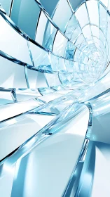 Glass Helix Highway Into a Frozen Chrome Horizon.