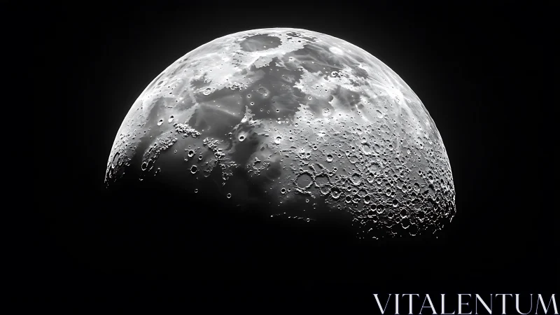 High-contrast lunar terminator revealing cratered southern hemisphere