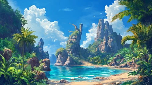 Hidden Lagoon: Where Tropical Dreams Meet Ancient Stone.