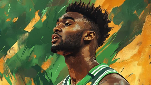 Brushstroke courtside hero wrapped in thunderstorm colors.