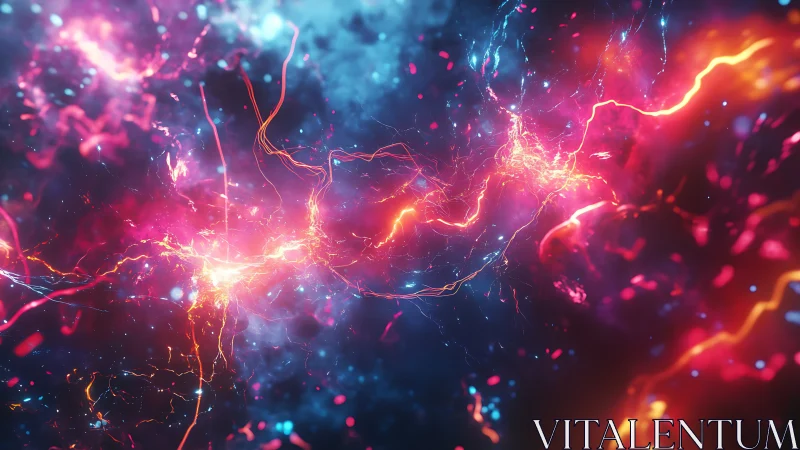 Neon stormfront of cosmic currents and electric stardust.