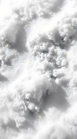 Snow surface forms irregular granular and compacted clusters