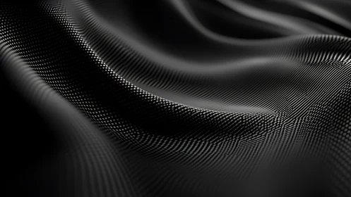 Parametric microgrid fabric surface forms smooth grayscale wave topology