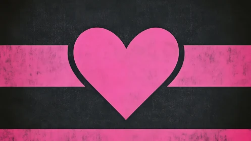 Bold Pink Heart Celebrates Love and Connection.