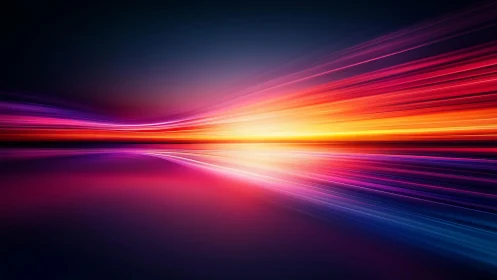 Vibrant Abstract Sunset With Motion Blur and Neon Colors.