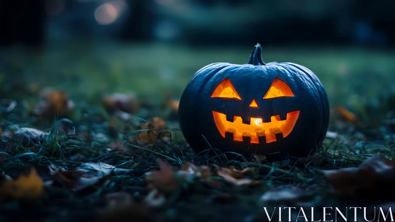 Midnight jack o’lantern grinning through the autumn hush.