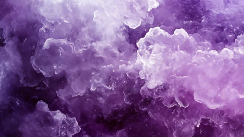 Purple fluid clouds forming abstract vapor-like clusters.