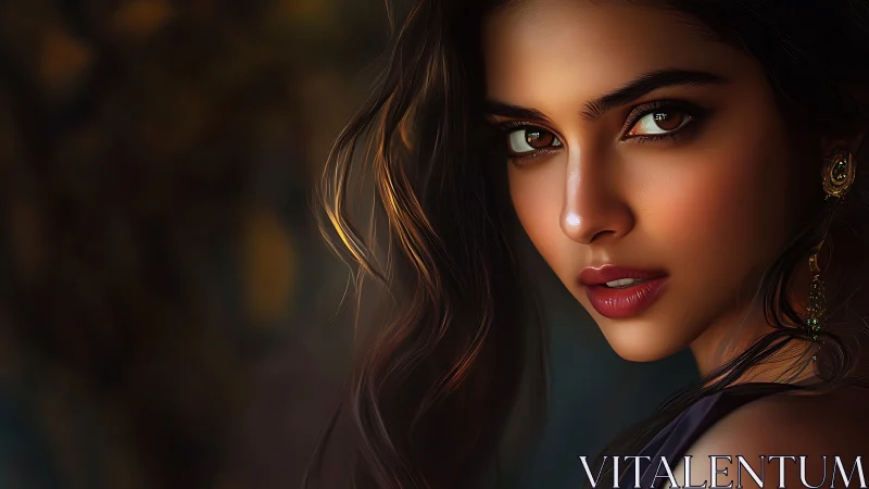 Soft dusk glow on a soulful, close-up digital portrait.