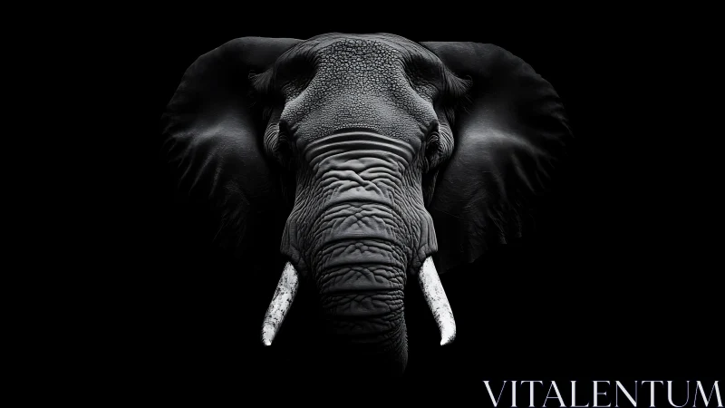 Quiet strength in monochrome: a noble elephant portrait.