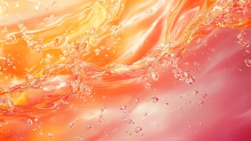 Sunrise splash ballet in molten citrus and coral light.