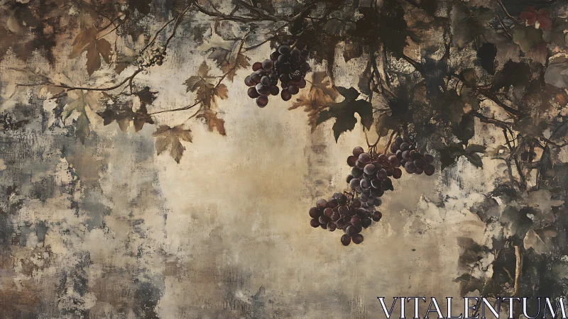 Twilight vineyard whispers over weathered vineyard wall.