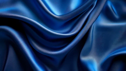 Soft sapphire folds in gently shimmering blue fabric.