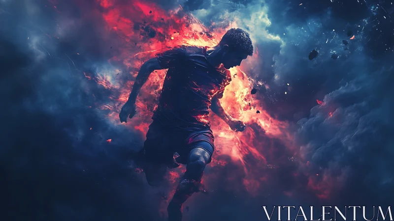 Blazing midfield comet sprinting through a storm of nebula fire.