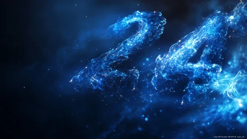 Nebula number 24 glowing in deep cosmic blue space.