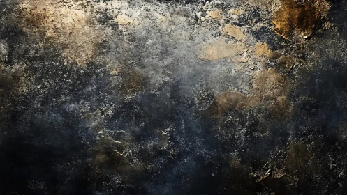 Weathered metallic texture glows with smoky golden depth