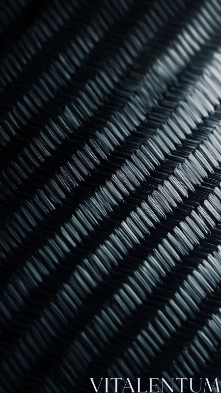 Close macro view of dark diagonal woven textured surface.