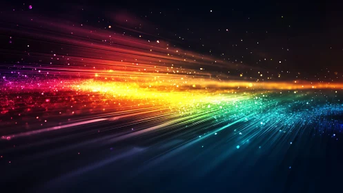 Vivid Light Spectrum Burst in Futuristic Abstract Digital Style.
