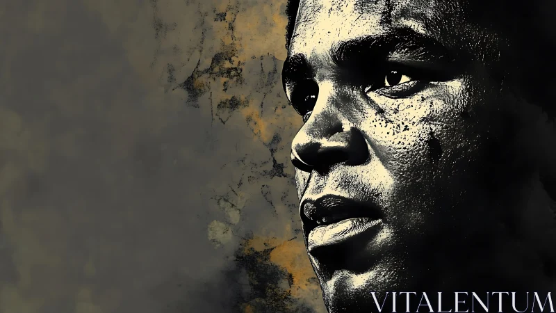 Striking Portrait in High Contrast Black and White