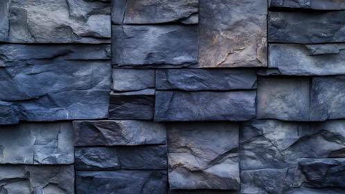 Dark slate stone wall texture in modern architectural style.