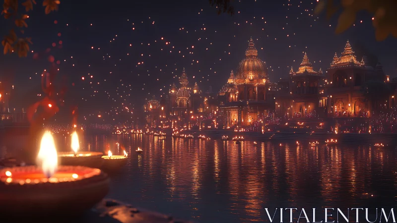 River of sparks serenades golden temples in nightlong prayer