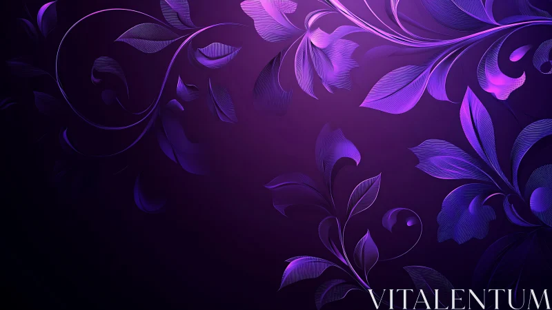 Luminescent Floral Composition: Digital Botanical Design.