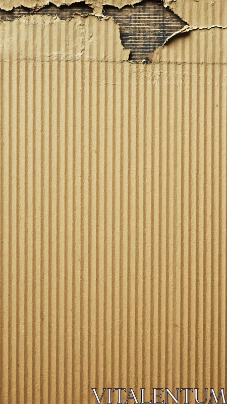 Corrugated cardboard curtain peeling to reveal hidden layers.