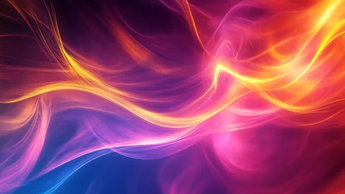 Luminous Fluid Motion in Vibrant Color Spectrum