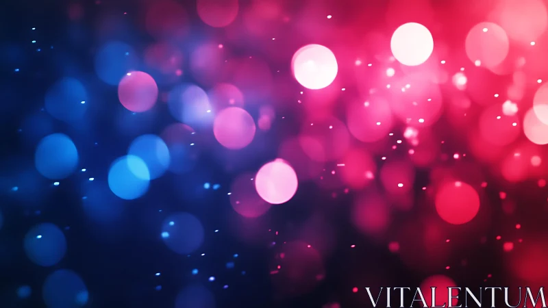 Vibrant Bokeh Lights in Blue and Pink Abstract Background.