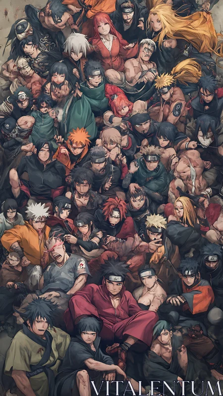 Legendary shinobi gather in one intense anime battle collage