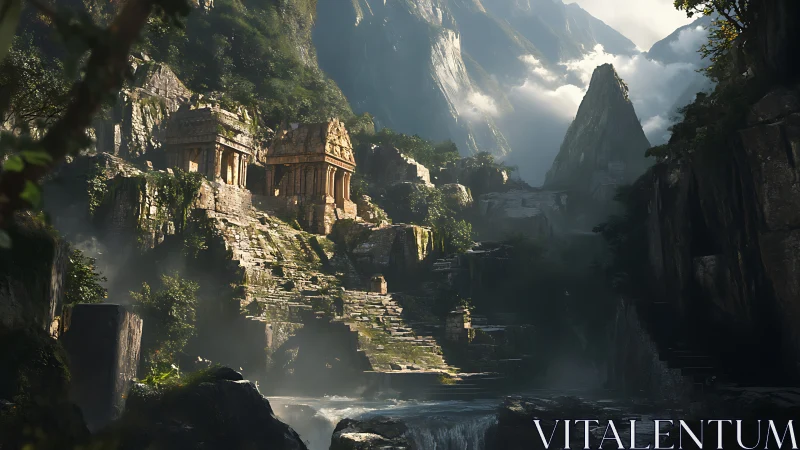 Sunlit jungle ruins welcoming curious wandering hearts.