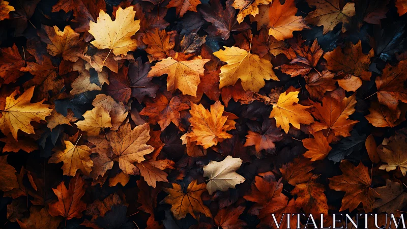 Golden autumn leaves create a cozy seasonal carpet of color