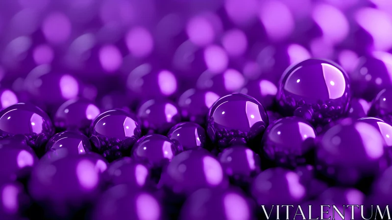 Luminous violet droplets gather in a dreamy macro tide.