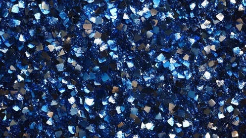 Midnight sapphire glitter storm with starlit metallic sparks.