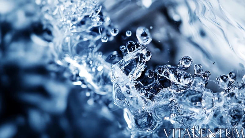High speed macro photograph captures splashing water detail