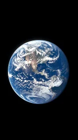 Satellite view shows Earth with North America centered in frame