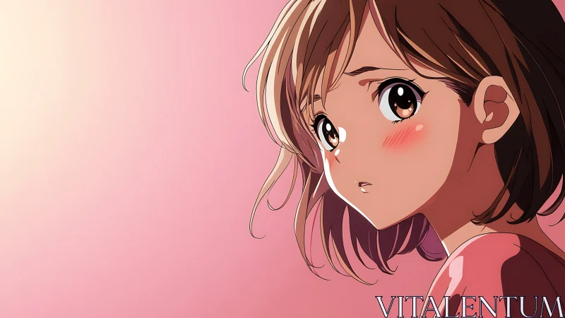 Blushing gaze drifts across a sunlit blush pink horizon.