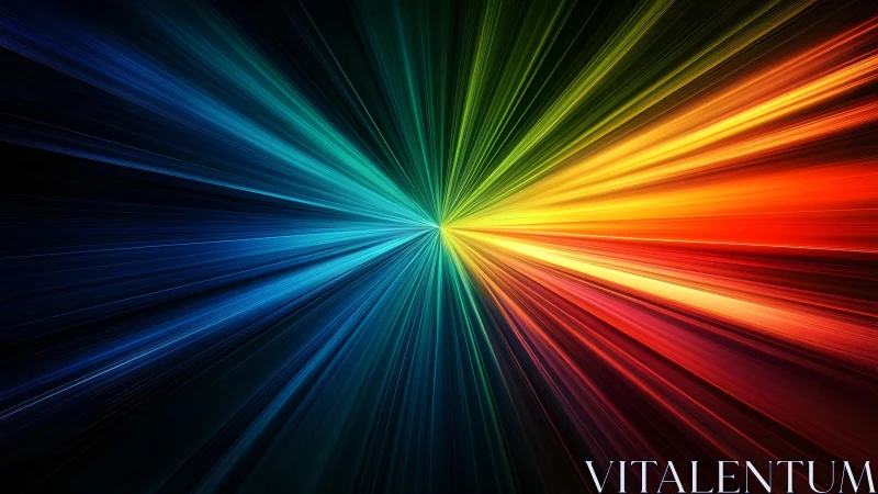 Radiant Spectrum Burst in Abstract Digital Art Style.