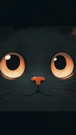 A Black Cat's Captivating Gaze Draws You In With Warmth.