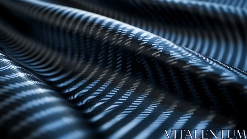 Carbon fiber waves glide like liquid circuitry at midnight