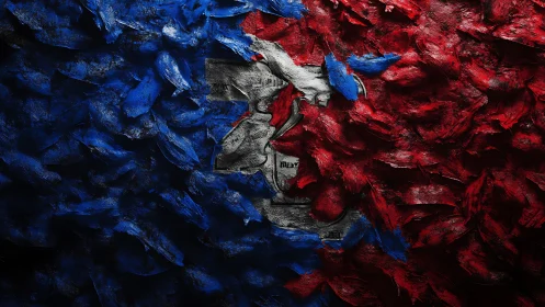 Bold split-color abstract texture celebrates vivid contrast