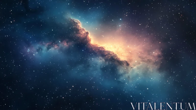 Stellar nebula structure occupies central frame within starfield