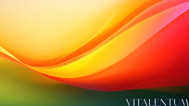 Vibrant abstract gradient waves in warm digital colors.