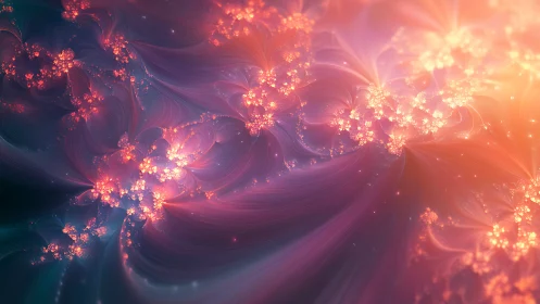 Fractal Bloom Nebula with Radiant Petal Flow Composition.