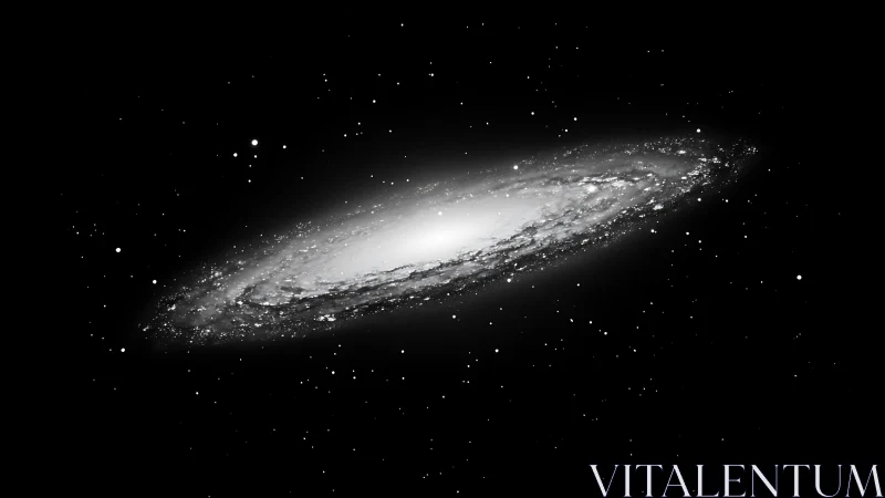 Edge-on spiral galaxy with dense luminous core and extended halo