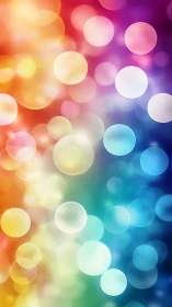 Multicolored bokeh circles overlay digital abstract background