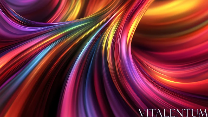 Spectral fluid dynamics in high-chroma ribbon curvature field.