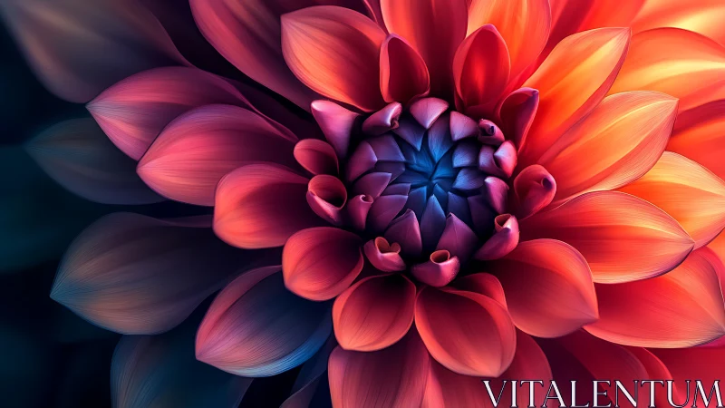 Luminous Petals Unfold in Chromatic Cascade.