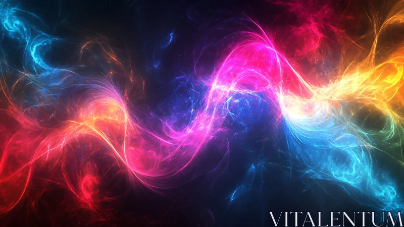 Chromatic plasma waves form intertwined luminous energy bands